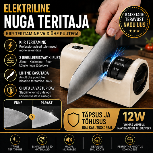 ⏳ Ajutiselt 40% allahindlust! 🔪 Multifunktsionaalne juhtmeta elektriline noateritaja, laetav ✨