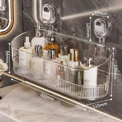 🍽️🔥Estante de almacenamiento con ventosa sin perforaciones, escurridor de pared para cocina y baño