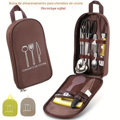 Bolsa de almacenamiento portátil para utensilios de cocina de exterior