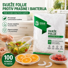 ⏳50% popusta🔥【3 pakiranja - 300 komada】🎉Što više kupujete, više štedite🎁Jednokratne rastezljive navlake za hranu, prikladne za zdjele i tanjure