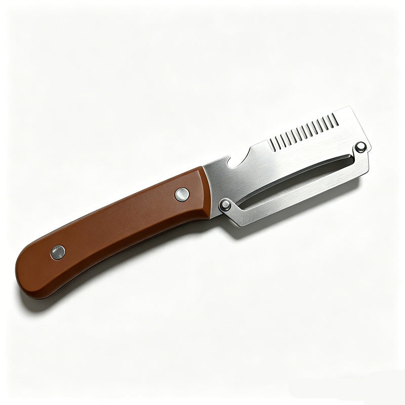 ✅Compra 1 y llévate 1 gratis (2 artículos) 🧅🔪 Pelador de cocina multifuncional 3 en 1: ¡Pela, corta y abre botellas! 🔥