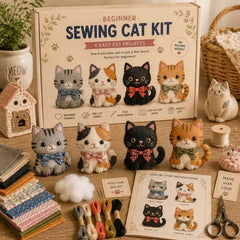 ✨50% de descuento🎨✂️ Set de arte DIY de tela – crea tus propios animales de tela, manualidades creativas hechas a man