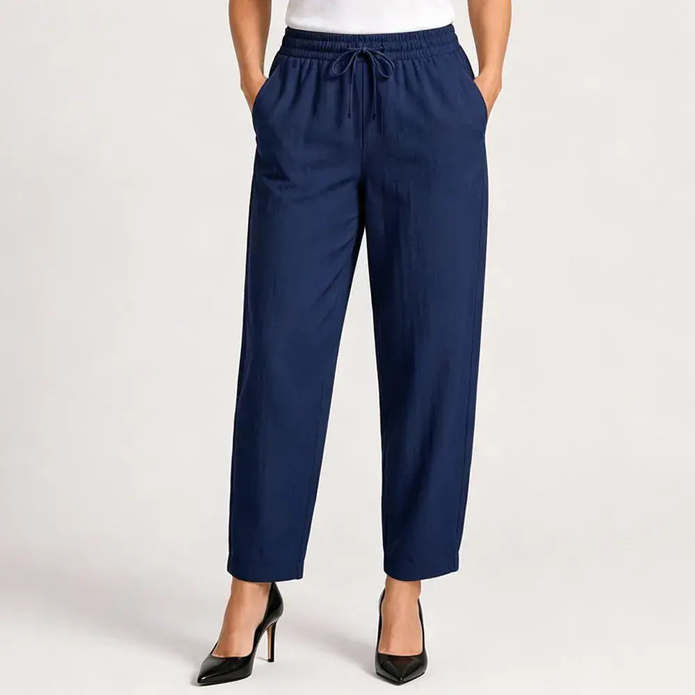 😍💕【40-120 kg】Pantalones casuales para mujer de algodón y lino