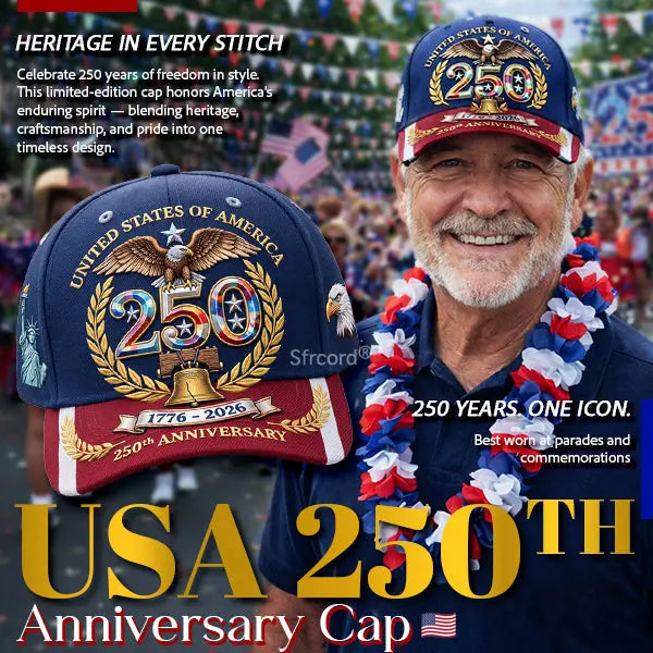 🧢💯Gorra de edición limitada del 250 aniversario
