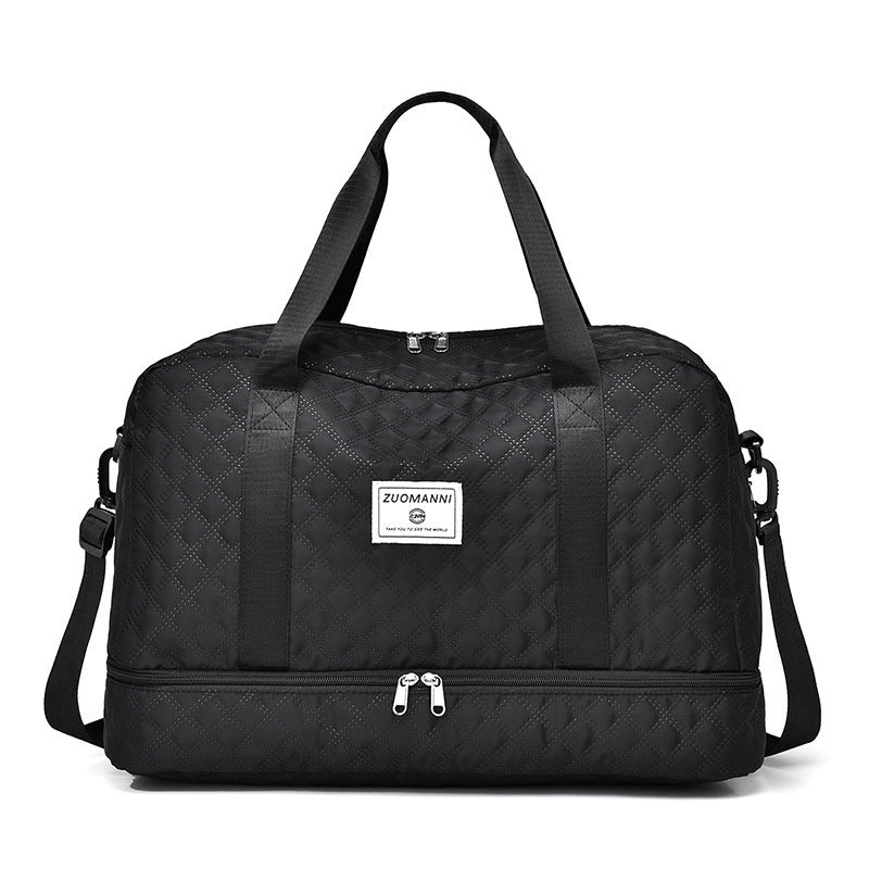 🔥【¡Oferta por tiempo limitado!】🔥Elegante bolsa de viaje de gran capacidad con diseño de separación para uso húmedo y seco, adecuada para yoga y fitness.