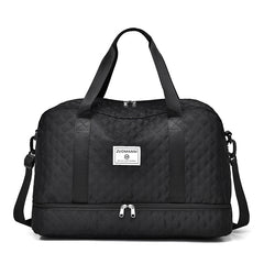 🔥Elegante bolsa de viaje de gran capacidad con diseño de separación para uso húmedo y seco, adecuada para yoga y fitness.