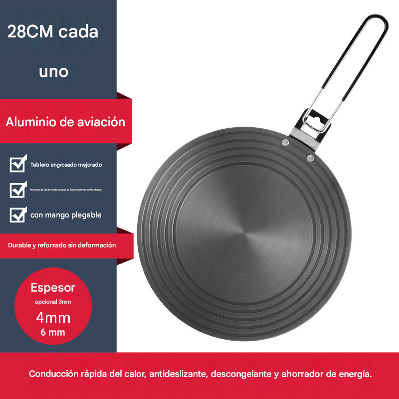 🔥 🍳Placa conductora de calor para cocina doméstica (apta para cocinar, descongelar ingredientes, protege la olla de quemarse)