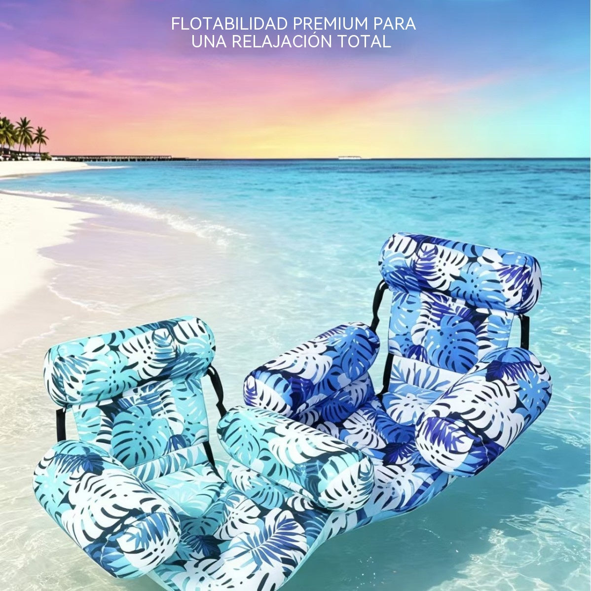 💦📢 Sofá flotante plegable con respaldo