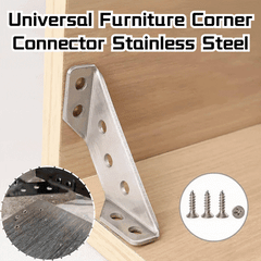 🪑【20 unidades】🛠️Conector de esquina universal para muebles de acero inoxidable
