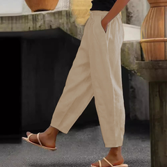 😍💕Último día de rebajas: 50% de descuento💕Pantalones casuales de algodón y lino para mujer