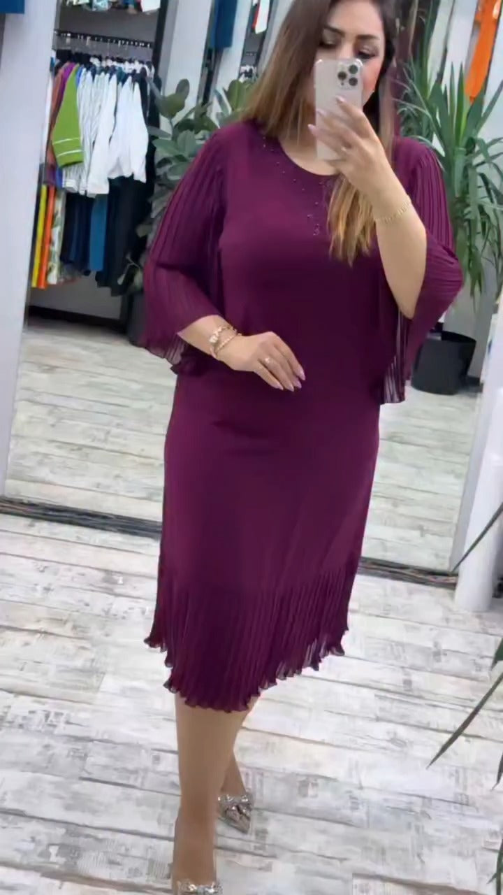 【🥇Super Value】(S-5XL) 💋 Vestido de gasa de alta calidad, color sólido