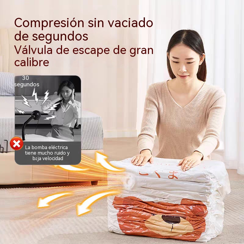 🧺 5 artículos por 29 euros 💨 Bolsa de almacenamiento al vacío grande y compresible: no requiere bomba, es a prueba de fugas e ideal para ahorrar espacio en maletas y en casa ✈️