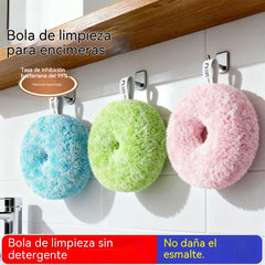 🌟【1 juego de 3 piezas】🧼🧼Juego de bolas de limpieza antibacterianas, aptas para cocina y baño, no requieren detergente
