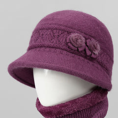 🧶Sombrero + bufanda🧶 Compañero cálido en invierno: gorro de lana de punto cálido