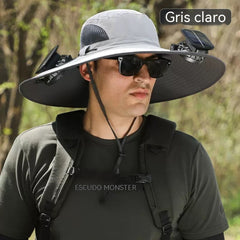🌞🎁 ¡El Regalo Perfecto para Él! Sombrero Solar con Ventiladores Integrados y Protección Total contra el Sol 💨🧢