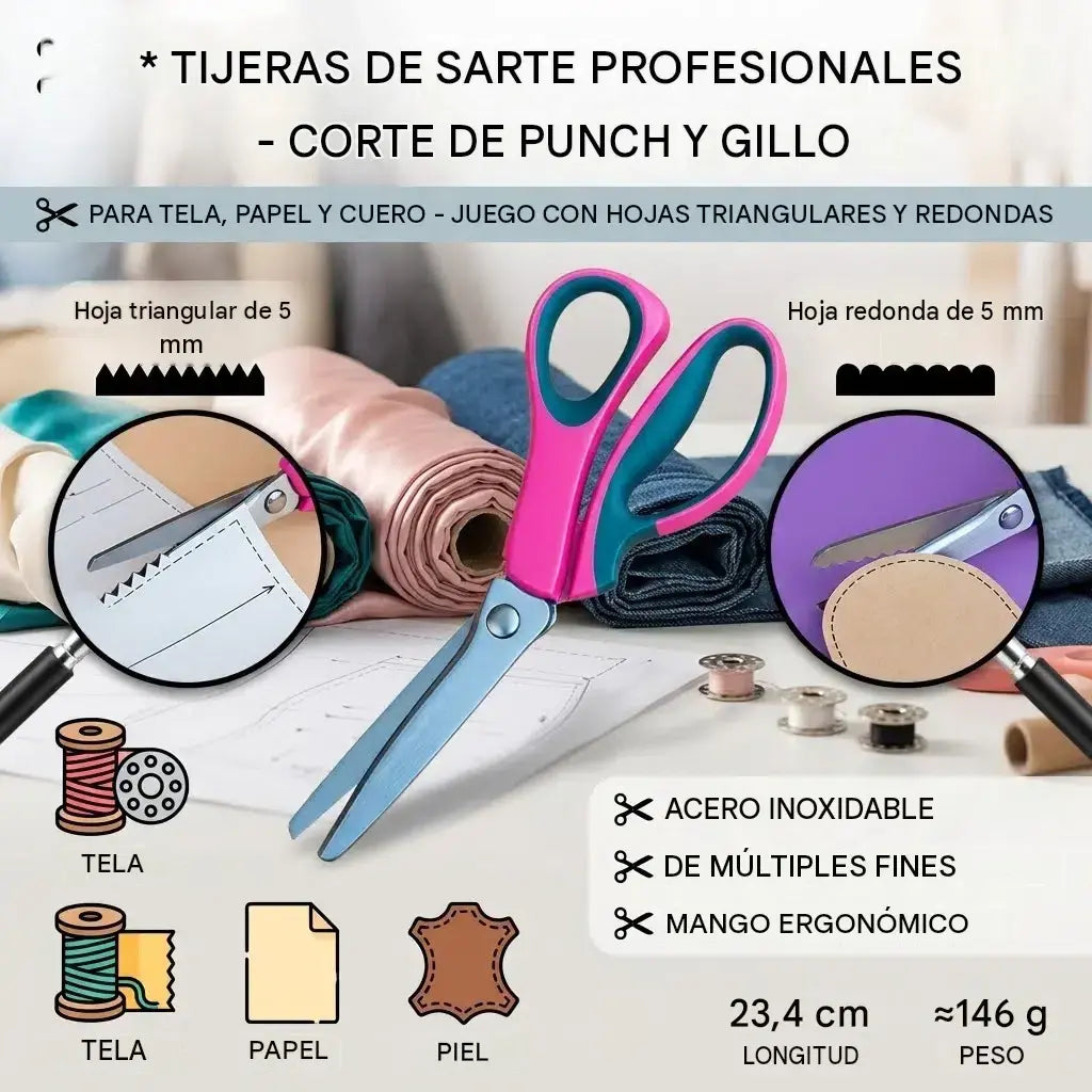 ✂️🧵Tijeras multifuncionales para manualidades, ¡crea encajes exquisitos fácilmente!