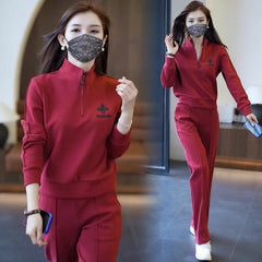 😍【Top + pantalones】2025 traje de ropa deportiva casual suelto de gran tamaño nueva moda caliente