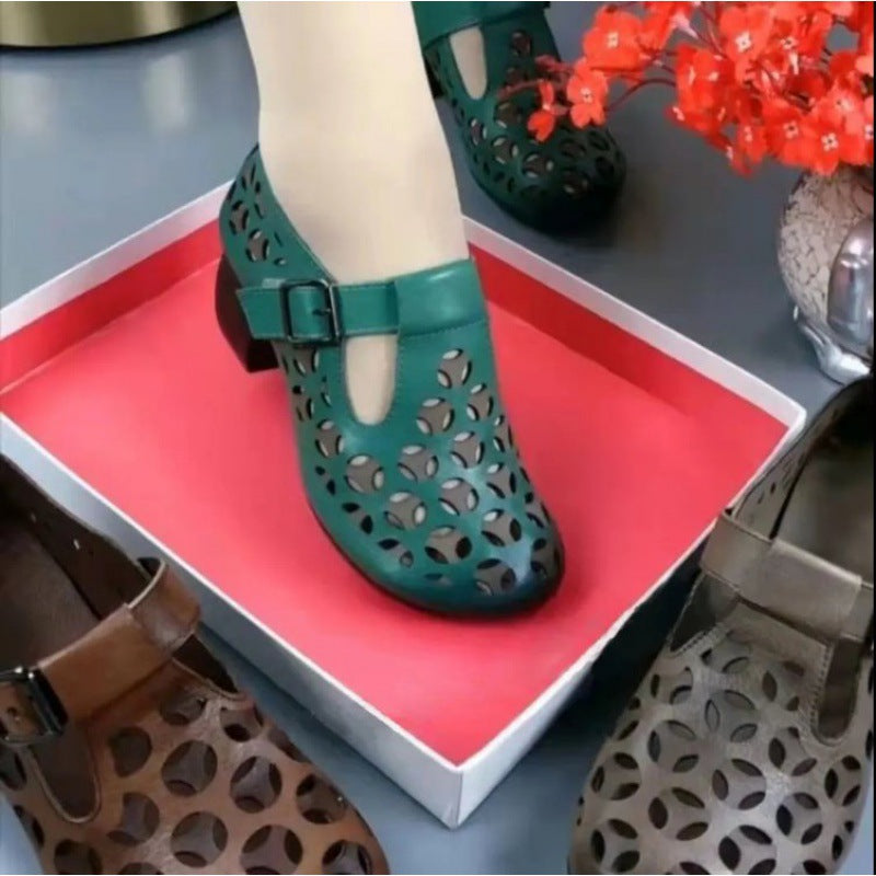 🥰🔥【35-41】Sandalias de mujer nuevas 2025 con tacones gruesos y suelas suaves.
