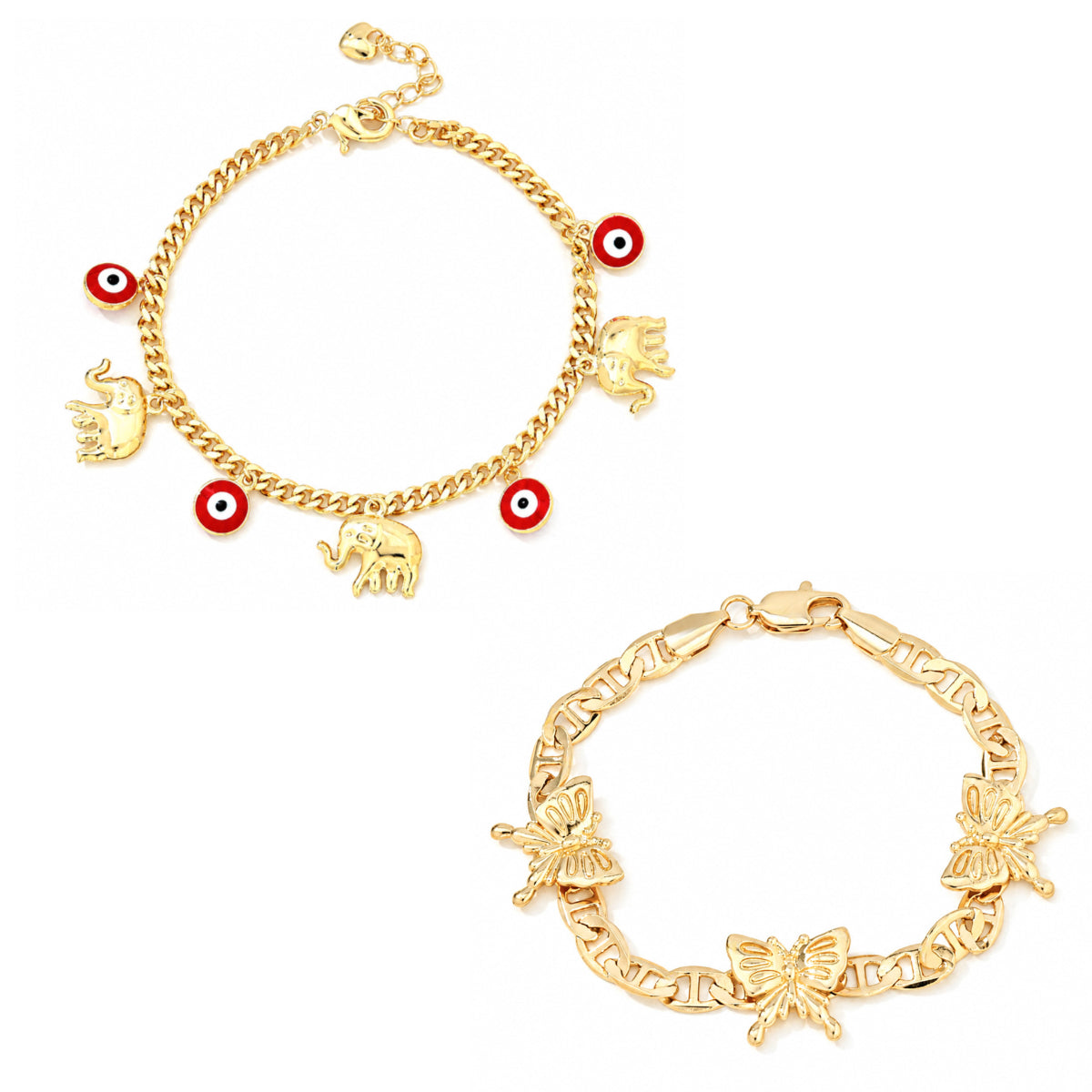 🔥Compra 1 y llévate 1 gratis (2 piezas)📿 🌀 Pulsera de estilo bohemio con colgante de elefante de la suerte: Un colgante con significado, longitud ajustable, material chapado en oro✨