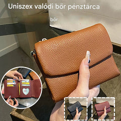 Prémium bőrpénztárca｜Kavicsos mintázat｜RFID biztonsági lopásgátló｜Uniszex