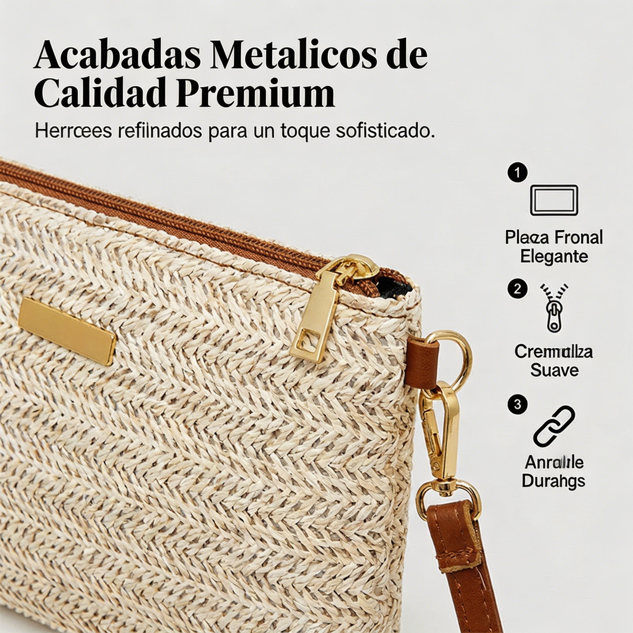 ⏳Oferta por tiempo limitado⏰Bolso de hombro y cartera de mano de paja trenzada para mujer👜