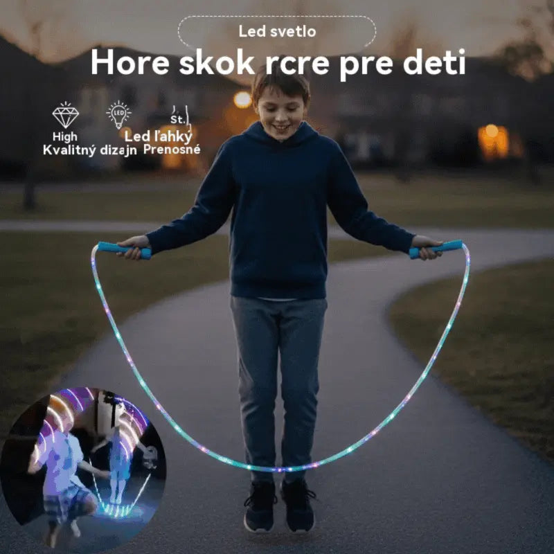 🏃【Compra 1 y llévate 1 gratis】🌈 Cuerda para saltar con luz LED para niños