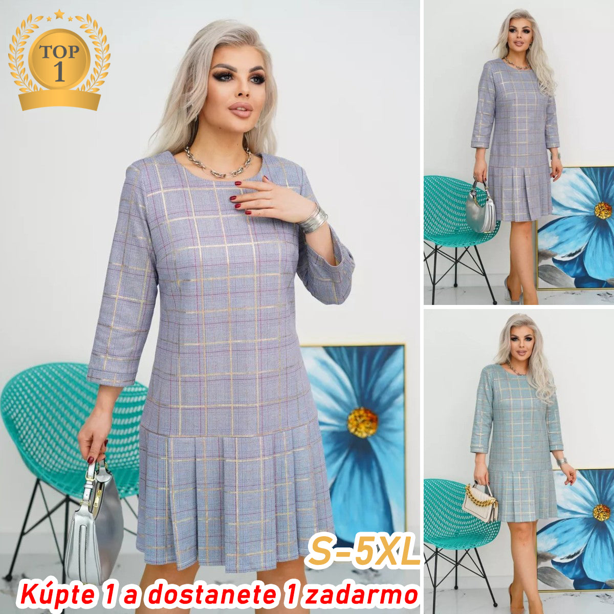 💜💚【Ofertas especiales】【S-5XL】Vestido de moda de alta calidad