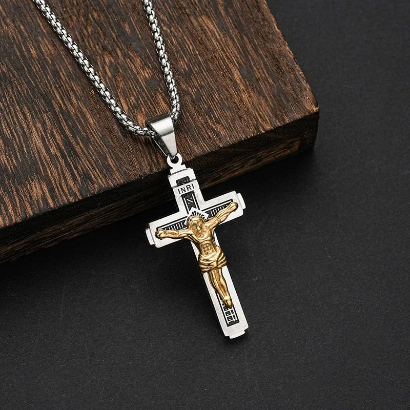 ✨【Oferta por tiempo limitado】✝️Collar con cruz de Jesús---✝️Esta cruz es un símbolo de Jesucristo.