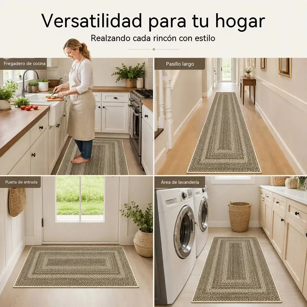 📢📢¡40% de descuento por tiempo limitado! 【40*60+40*120cm】⏰Elegante alfombra tejida para pasillo