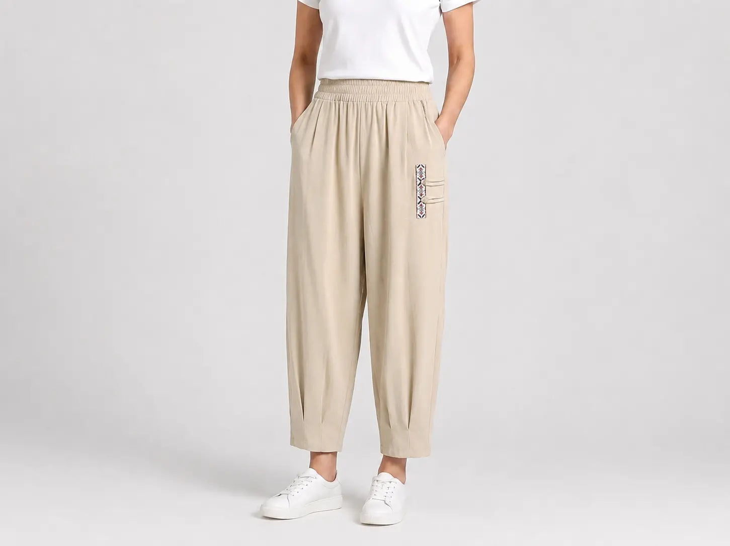 🔥【M–4XL】 👖 Lagane i prozračne ljetne pamučno-lanene hlače – moderne ležerne hlače do gležnja