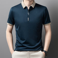 【Compre 1 y obtenga 1 gratis】 Polo de manga corta transpirable con solapa para hombre nuevo 2025