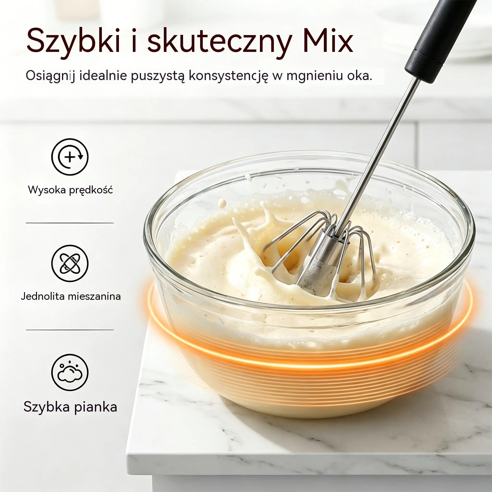 🥚 Kup 1 + 1 GRATIS! Stalowa trzepaczka półautomatyczna – szybkie mieszanie, mniej wysiłku, bez baterii ✨