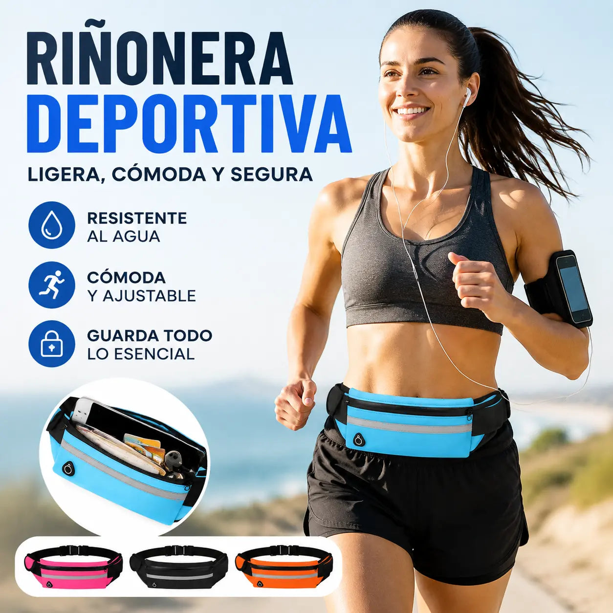 🎒 ¡Riñonera multifuncional para deportes y ocio, invisible, segura, espaciosa e impermeable!