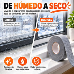 💧【¡Compra uno, consigue uno gratis!】❄️ Cinta Absorbente de Condensación para Ventanas | Fieltro Autoadhesivo Antihumedad y Antigoteo | Tira para Alféizar y Marco 🌬️