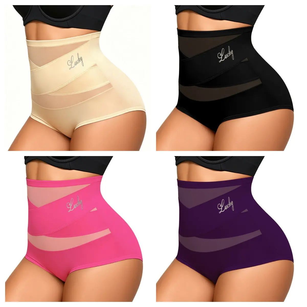 ✨4 piezas 30 €✨ Bragas Moldeadoras Mujer Cintura Alta | Ajuste Cómodo e Invisible para Cada Look 💕