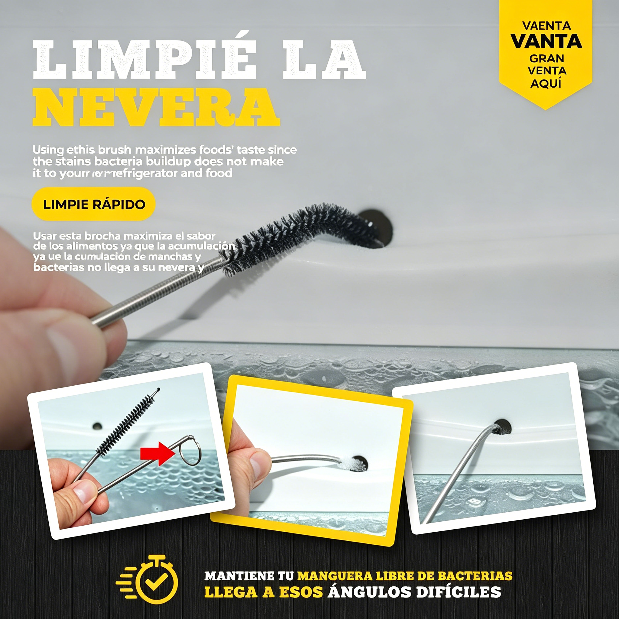 【Compra 1 y llévate 1 gratis】✨Kit de drenaje y limpieza de refrigeradores✨(2 juegos)