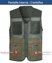 😎Chaleco sencillo y funcional con múltiples bolsillos 🔥【XL-4XL】