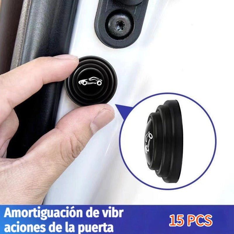 【15 artículos】Amortiguador para puerta de coche, almohadilla anticolisión de silicona elástica.