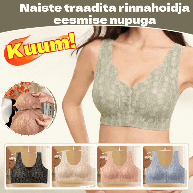 【2 tk. pakend】Naiste traadita rinnahoidja eesmise nupuga【40-100kg】