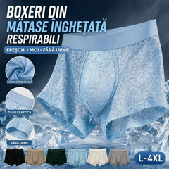 【L-4XL】Ropa interior de malla de seda helada para hombre, tallas grandes, transpirable.