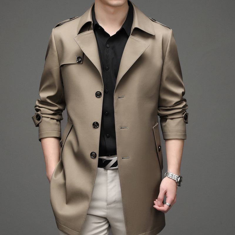 🔥【Especiales de otoño】【40-90 kg】Chaqueta cortavientos de estilo ejecutivo de longitud media