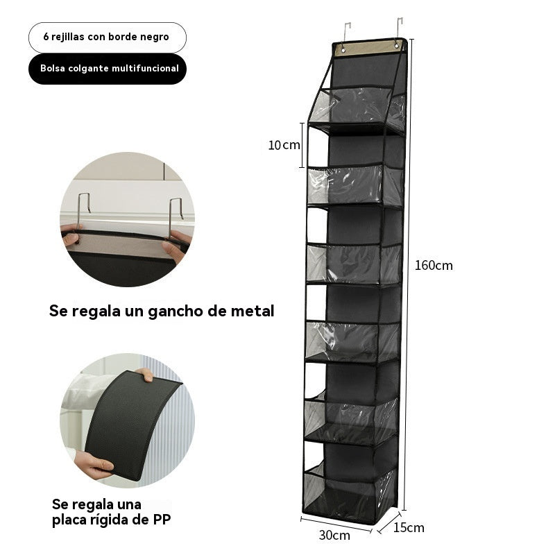 💯Bolsa de almacenamiento colgante de seis capas con gran capacidad