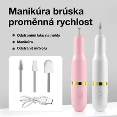 ✨💅Elektrický pilník na nehty pro odstranění laku na nehty a odumřelé kůže.