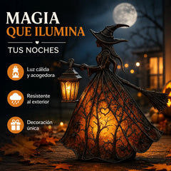 🧙‍♀️Lámpara de bruja, una decoración de linterna gótica espeluznante, un adorno de lámpara de mesa único, una luz de noche con patas, adecuada para el hogar, el porche, la oficina y la decoración de fiestas.