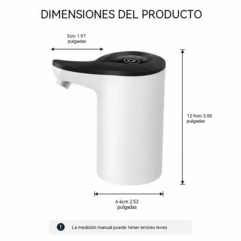 💧【Bomba + Tubo de agua de silicona】Bomba dispensadora de agua eléctrica recargable, dispensación de agua fácil con un solo botón