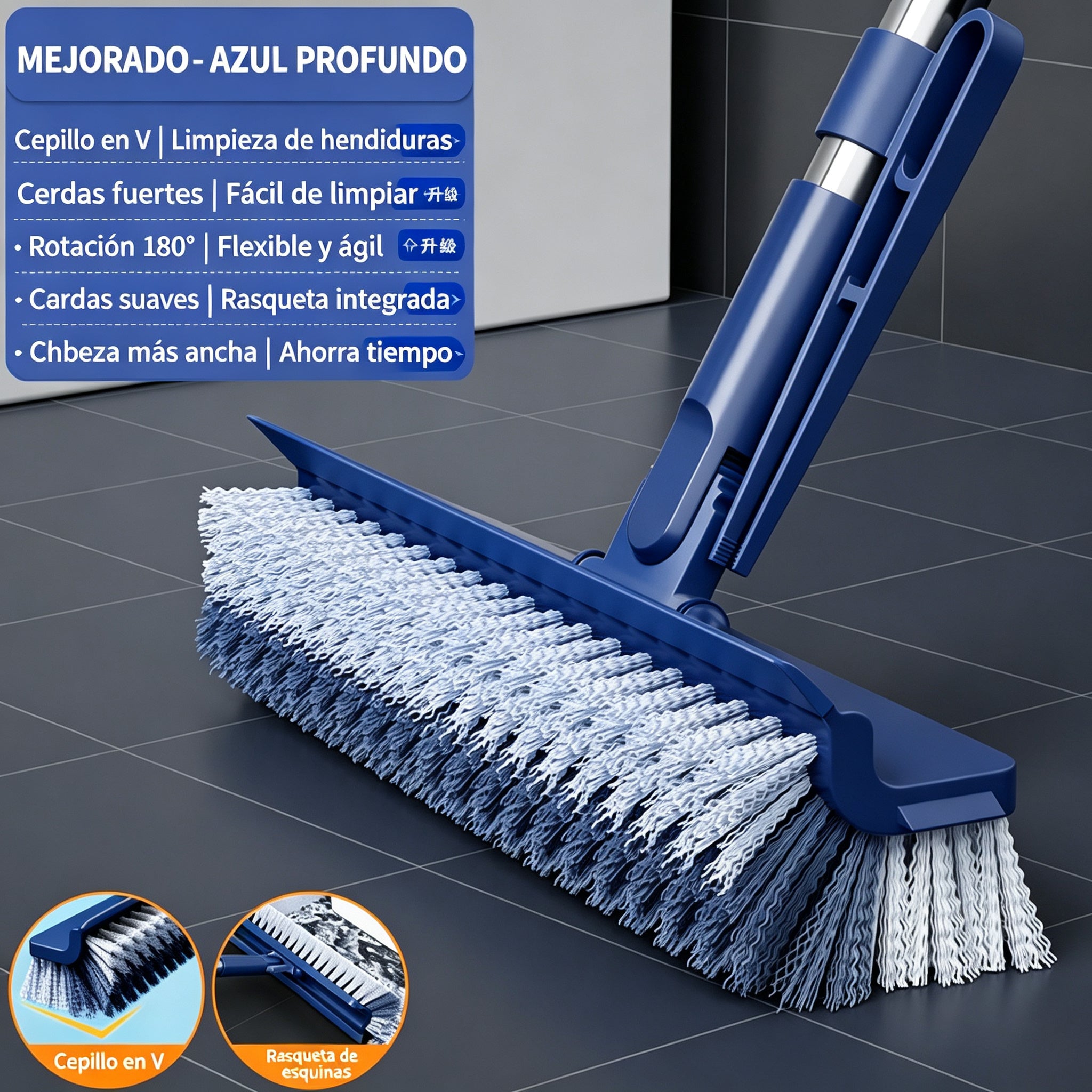 💪🧹 ¡Oferta que no puedes dejar pasar! Cepillo de suelos 3 en 1 ultrapotente – Limpieza profunda para cocina, baño y más ✨💦
