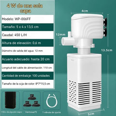 【4W/6W/15W】💦Filtro de acuario 3 en 1: filtración, aireación, eliminación de residuos y bombeo de agua.🐟