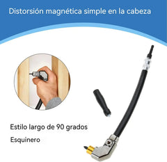 🔧 Accesorio de taladro flexible de ángulo recto de 90 grados con eje flexible largo