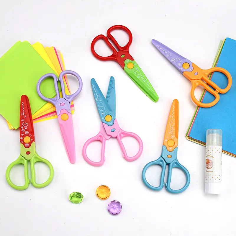 🥰【6 piezas - 6 formas diferentes】✂️🌈Tijeras de seguridad para niños (para proyectos de bricolaje)