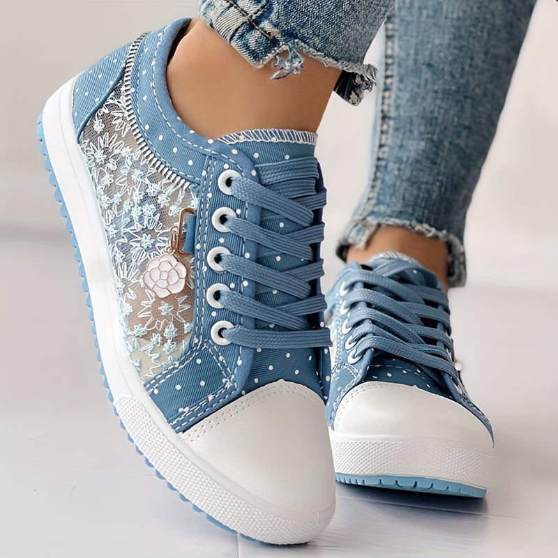 💕【35-42】2025 zapatos de lona de encaje huecos casuales de moda